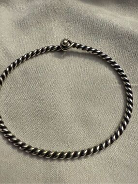 James Avery Twisted Rope Bangle in Silver Tone